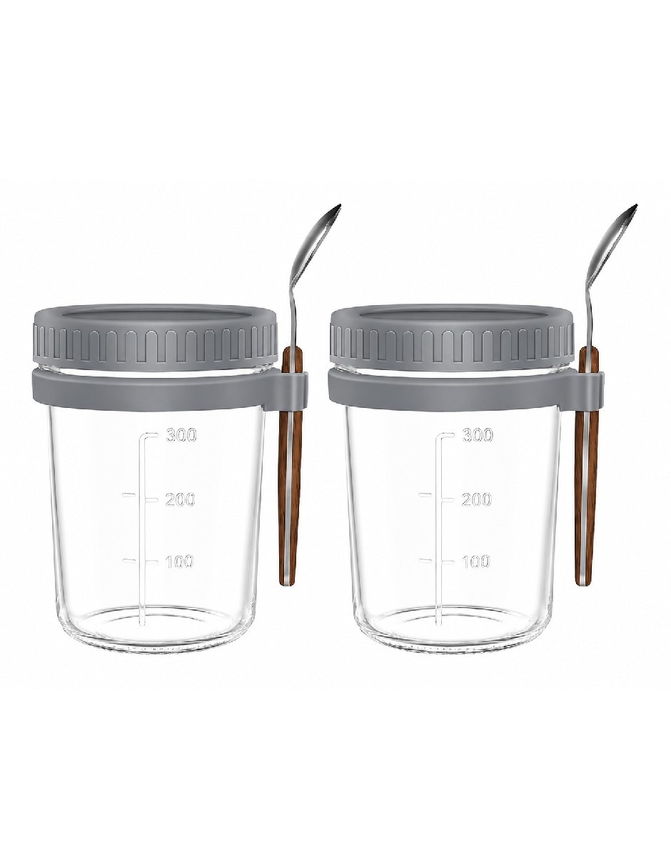 Kit de contenedores hermeticos de vidrio y plástico 6 piezas