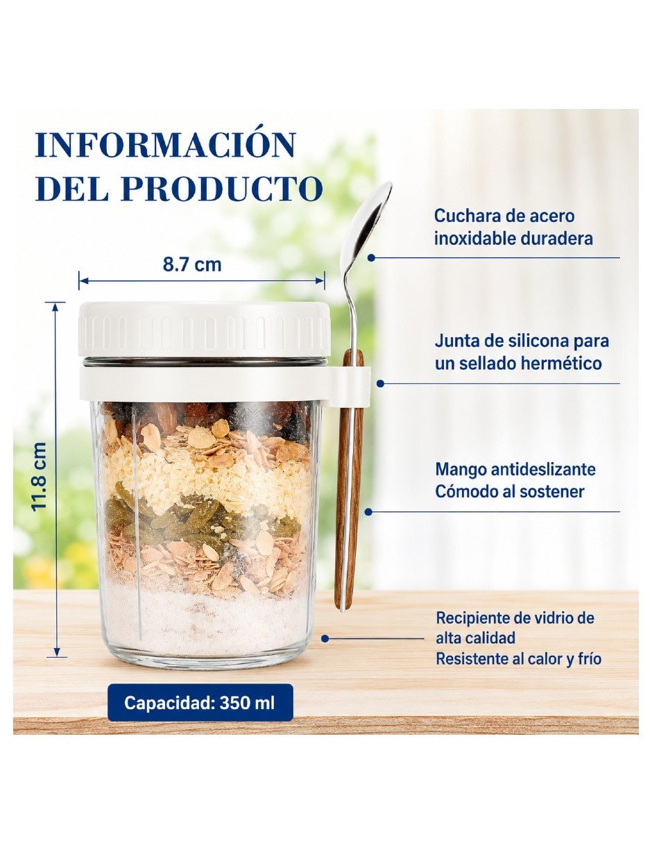 Kit de contenedores hermeticos de vidrio y plástico 6 piezas