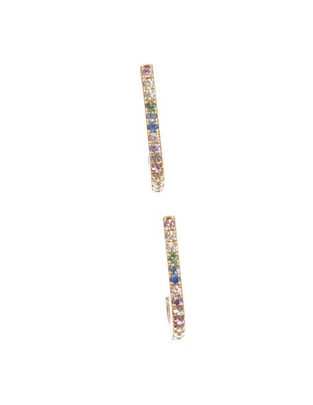 Aretes con acabado baño de oro 18 K circonita 1