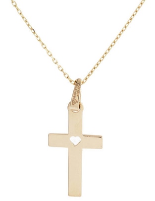 Collar de cruz Fonelli de oro 14 K