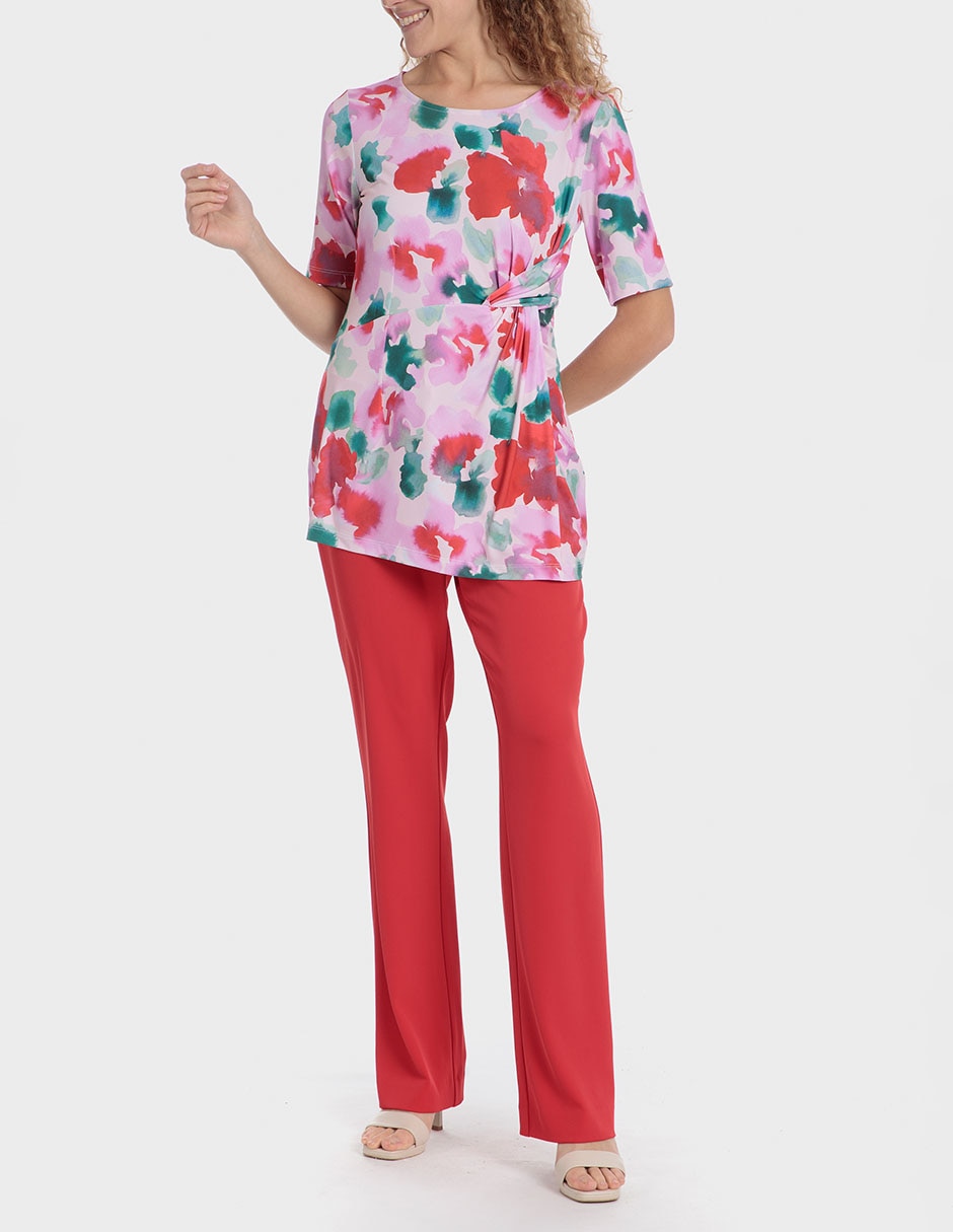 Blusa Punt Roma manga corta para mujer