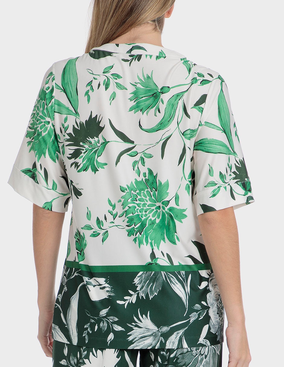 Blusa Punt Roma manga al codo para mujer