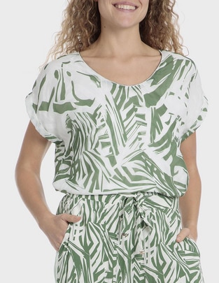 Blusa Punt Roma manga corta para mujer