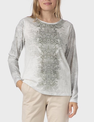 Playera manga larga cuello redondo para mujer Playera manga larga cuello redondo para mujer