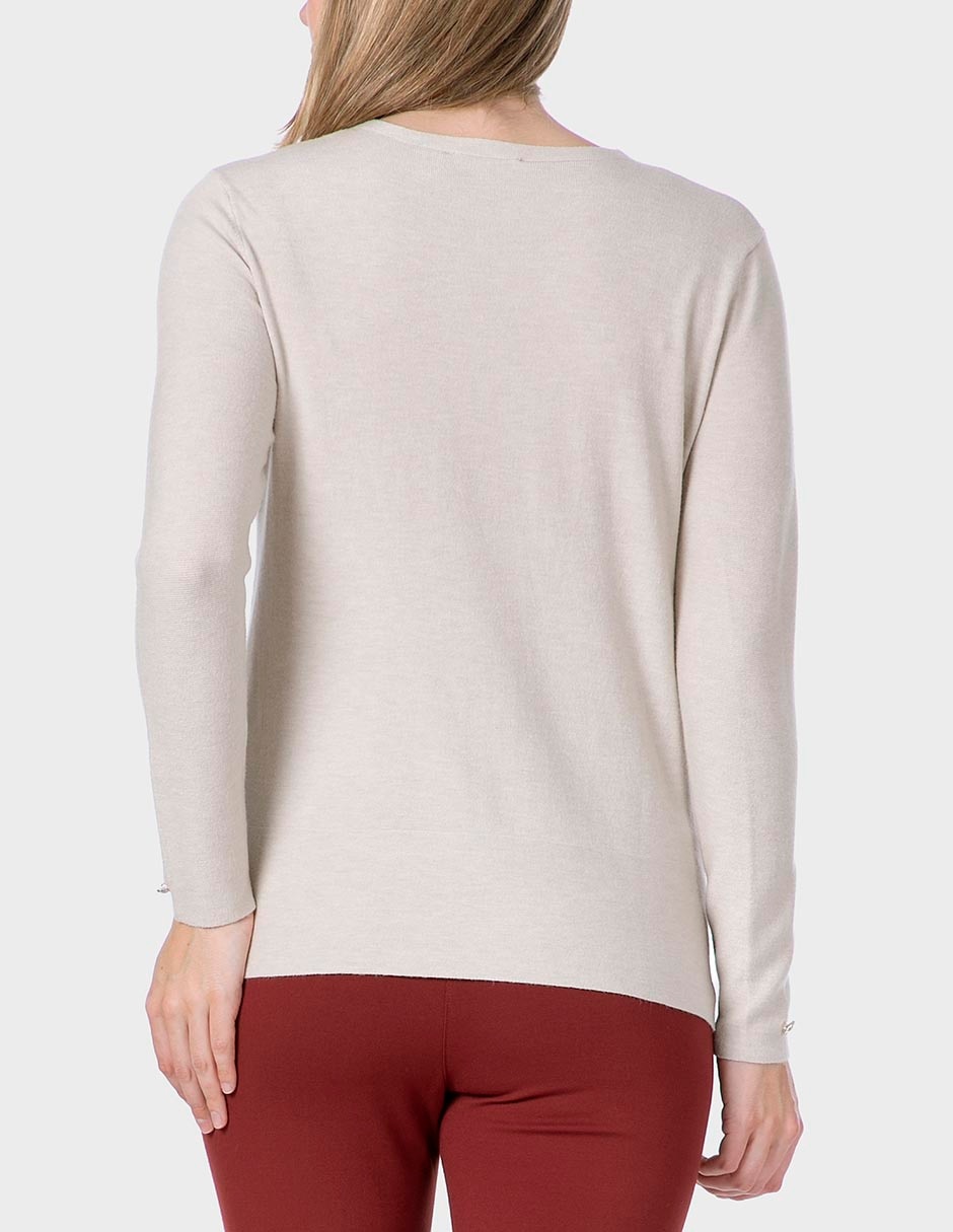 Suéter cuello redondo para mujer