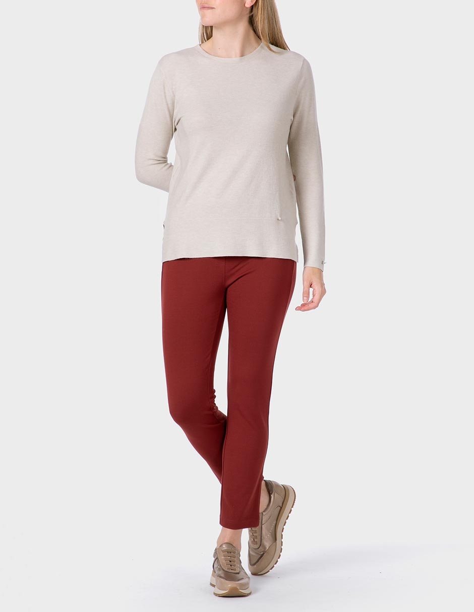 Suéter cuello redondo para mujer
