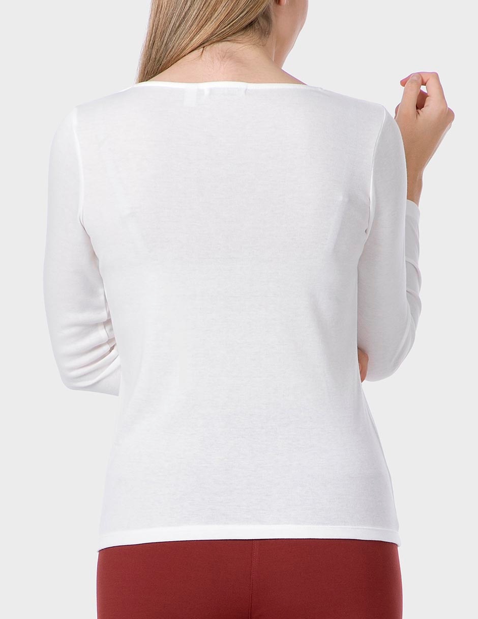 Playera manga larga cuello redondo mujer 4