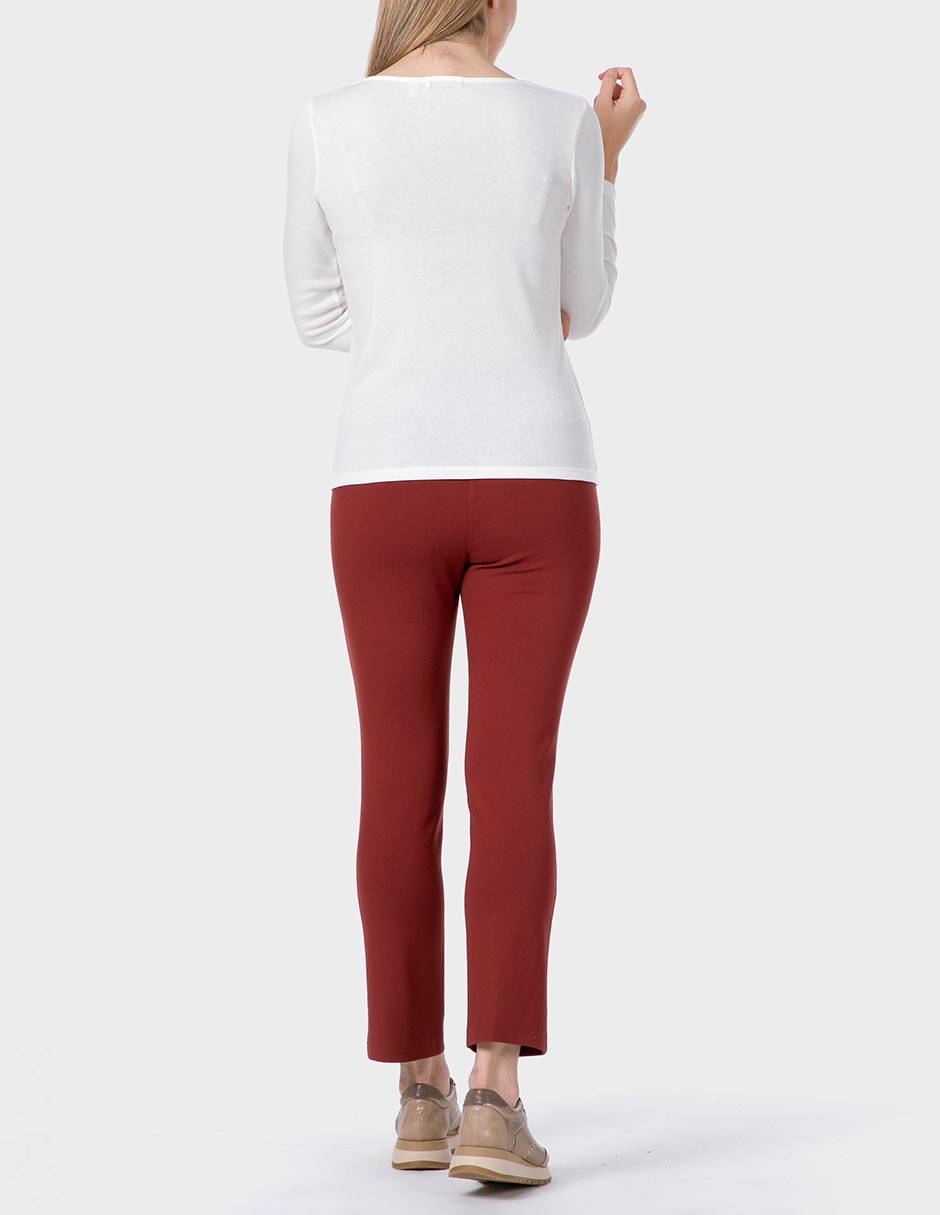 Playera manga larga cuello redondo mujer 2