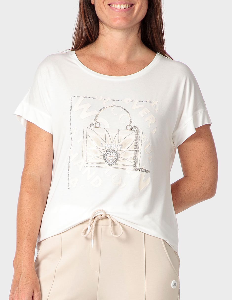 Playera manga corta cuello redondo para mujer Playera manga corta cuello redondo para mujer