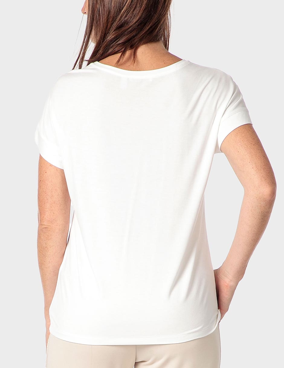 Playera manga corta cuello redondo para mujer 2