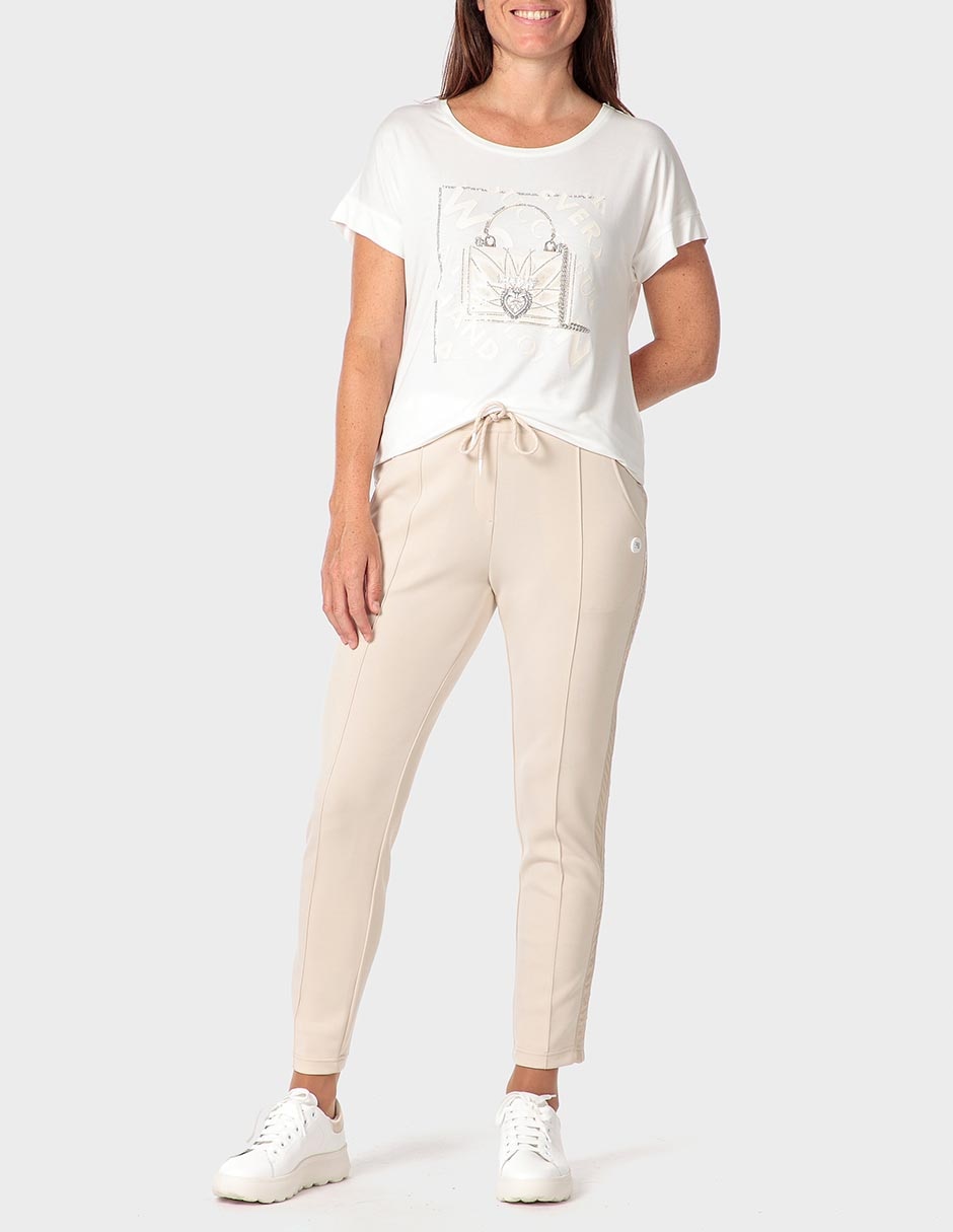 Playera manga corta cuello redondo para mujer 3