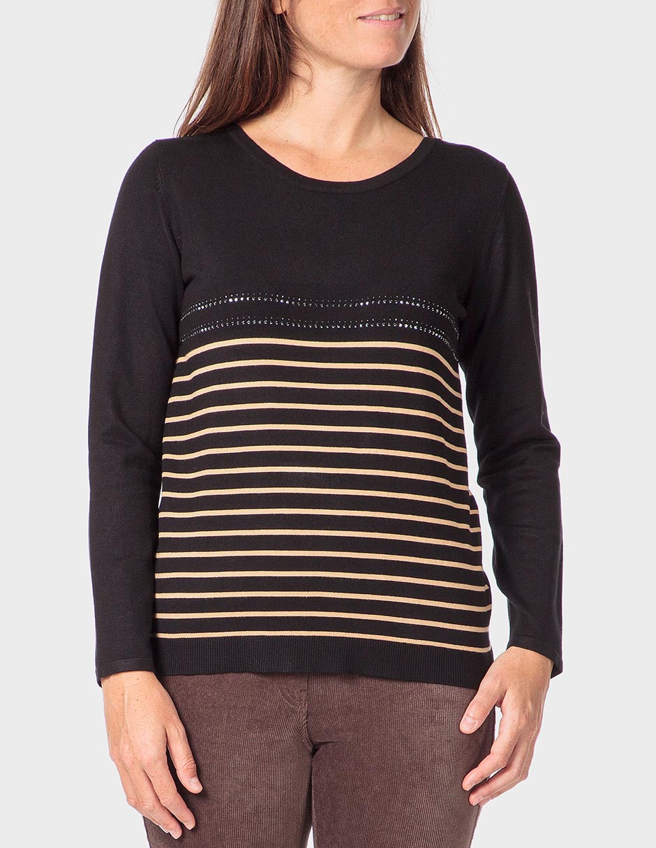 Suéter cuello redondo para mujer 1