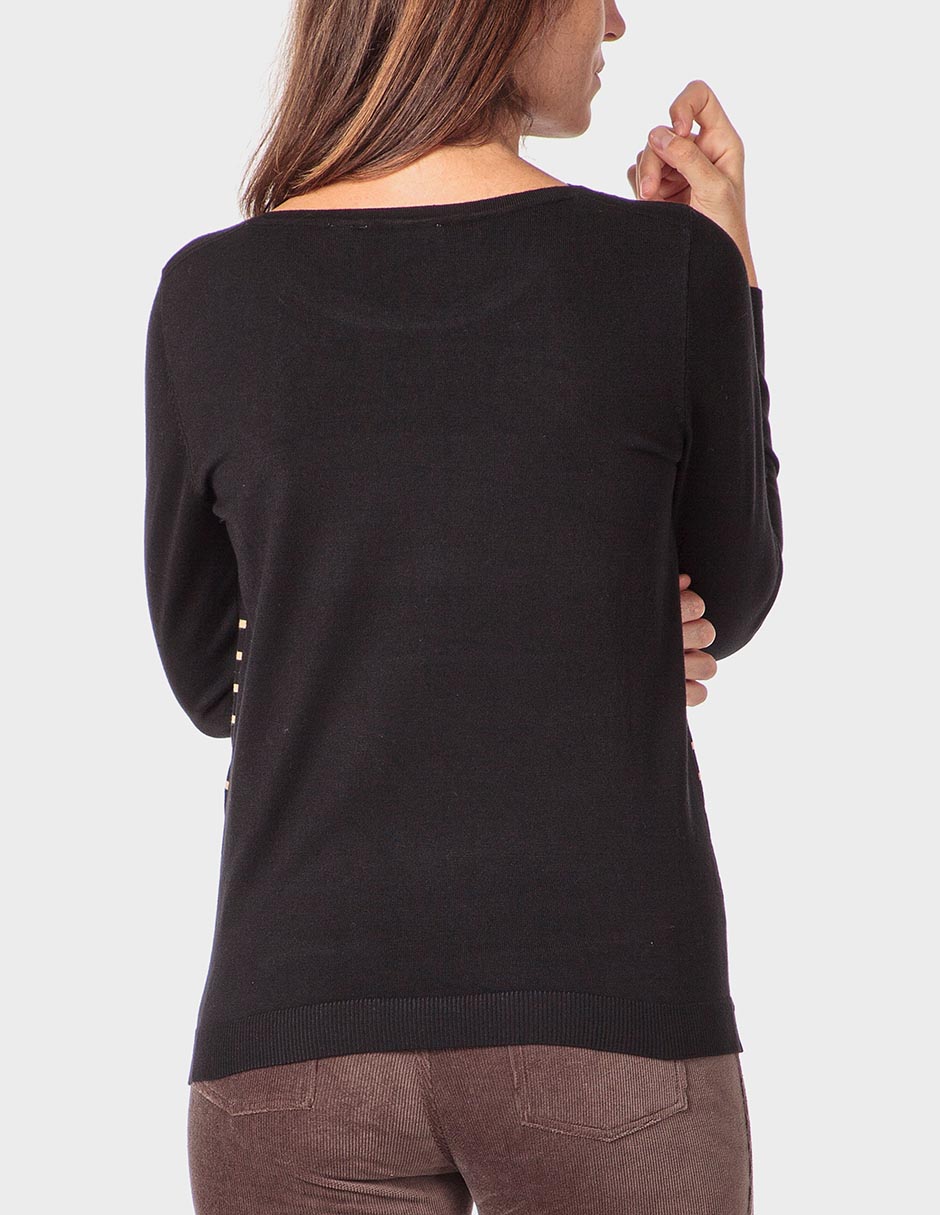 Suéter cuello redondo para mujer 2