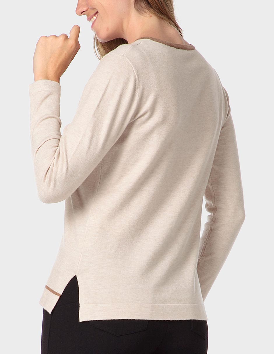 Suéter cuello redondo para mujer 5