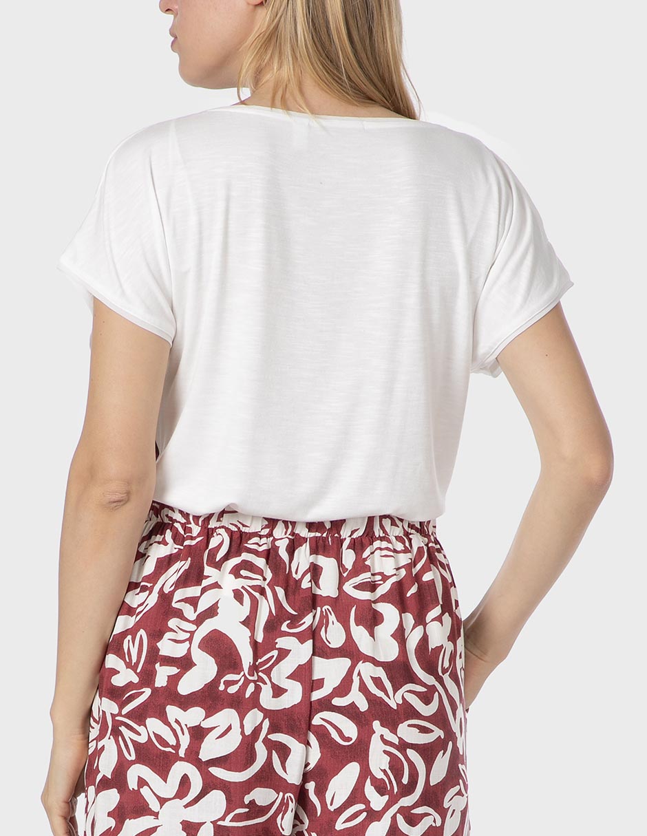 Playera manga corta cuello redondo para mujer 2
