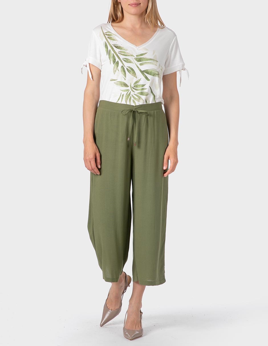 Playera manga corta Punt Roma cuello redondo para mujer