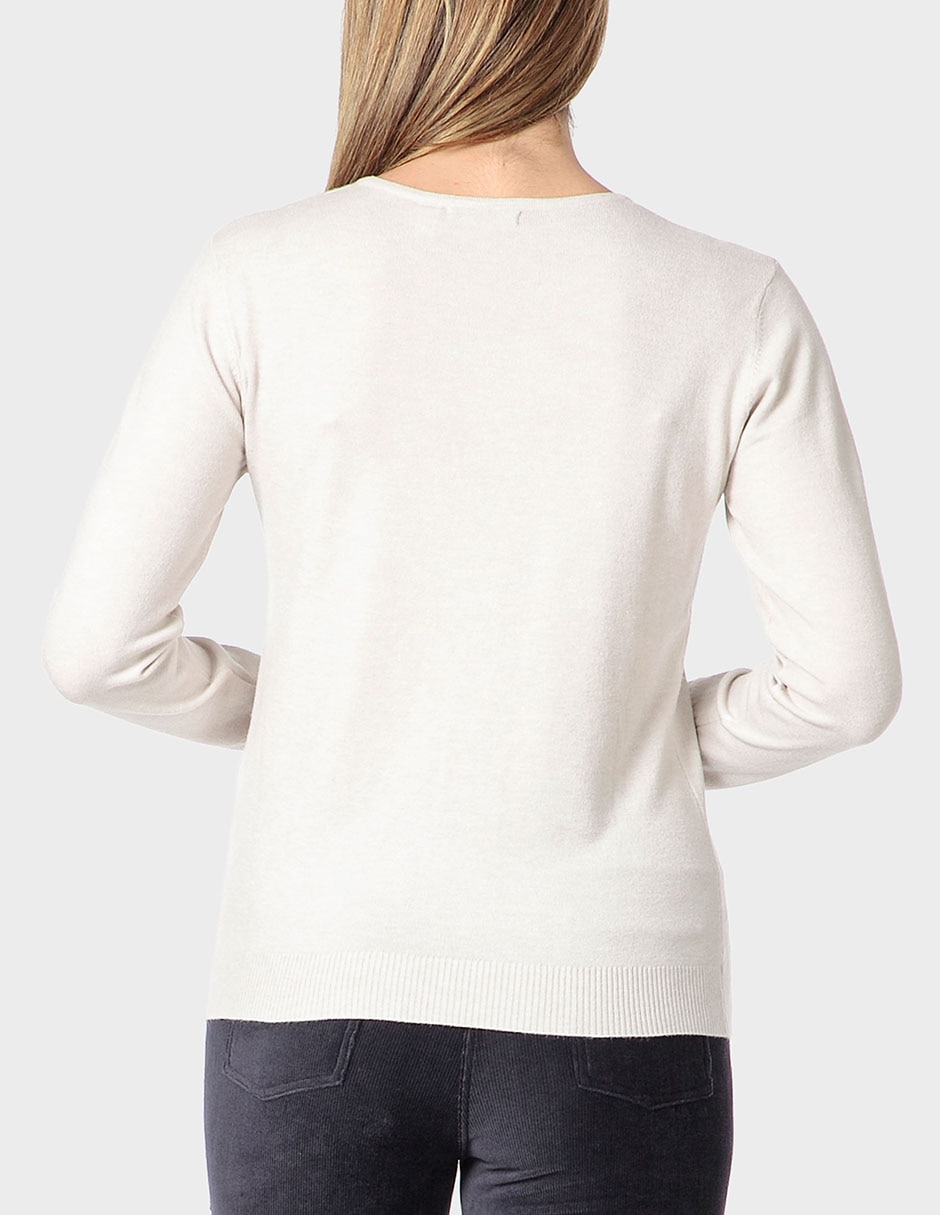 Suéter cuello redondo para mujer 4