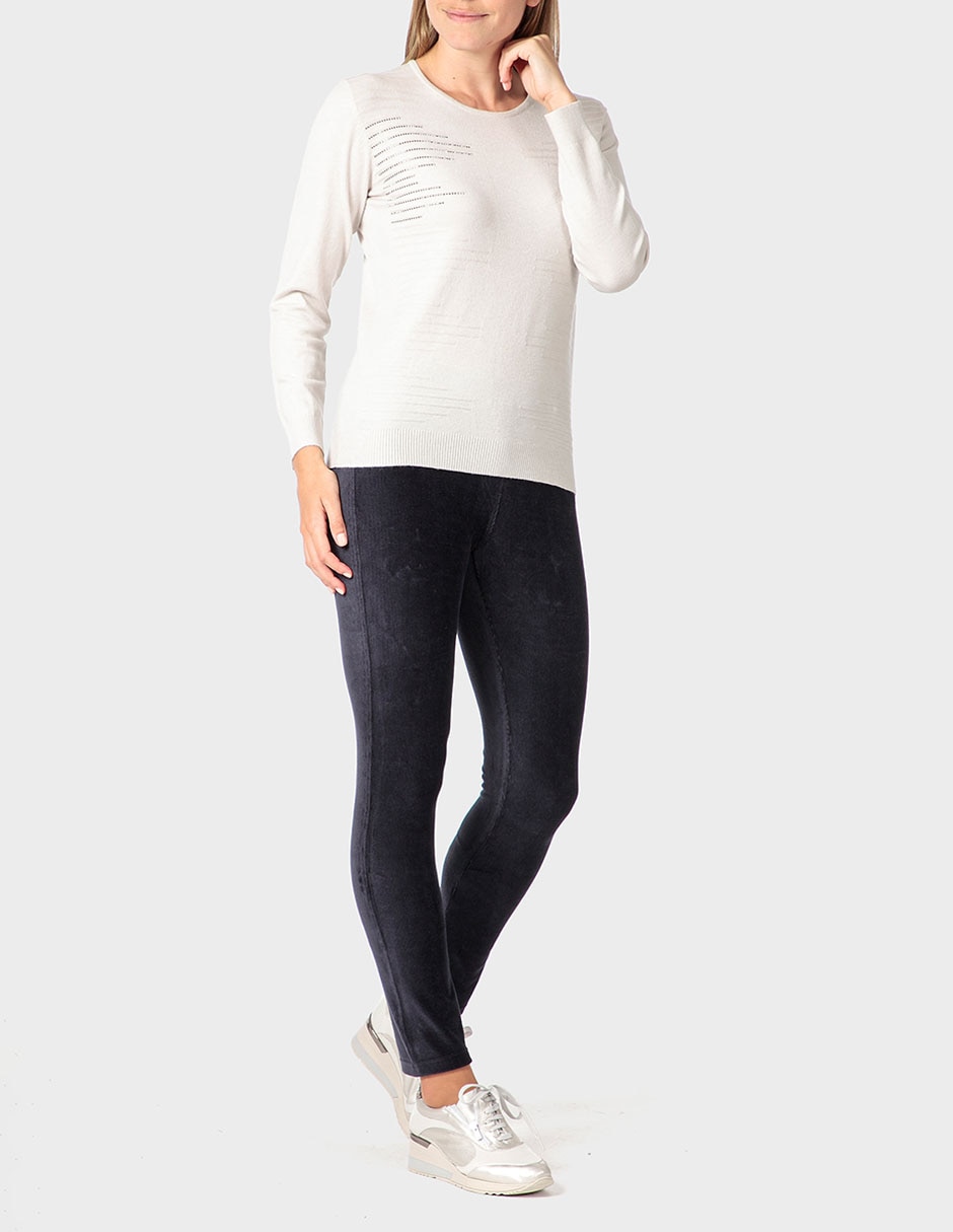 Suéter cuello redondo para mujer 5