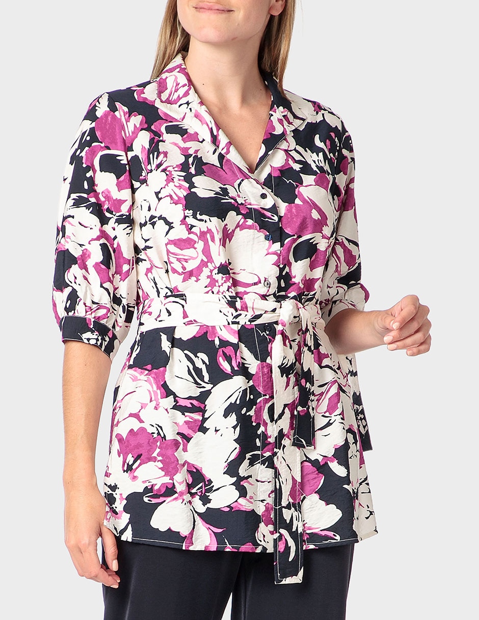 Blusa túnica Punt Roma manga al codo para mujer