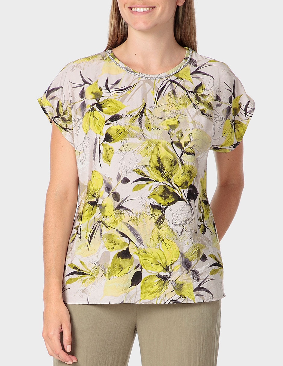 Blusa túnica Punt Roma manga corta para mujer