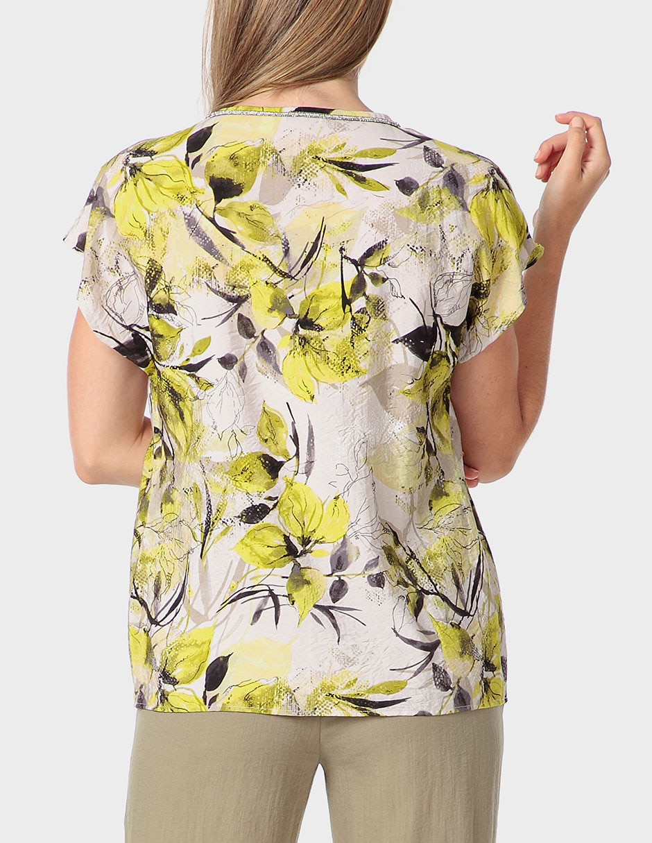 Blusa túnica Punt Roma manga corta para mujer