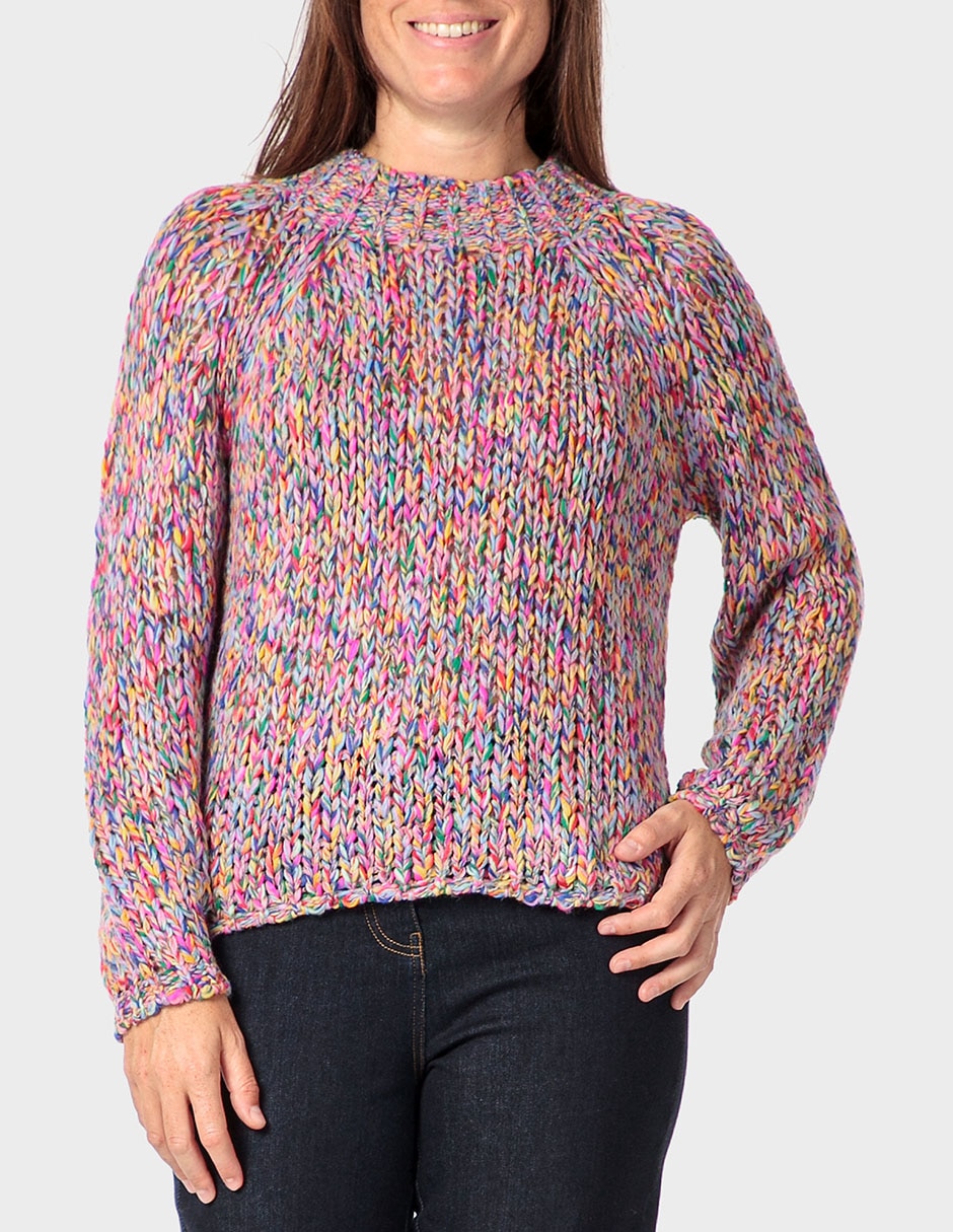 Suéter cuello redondo para mujer