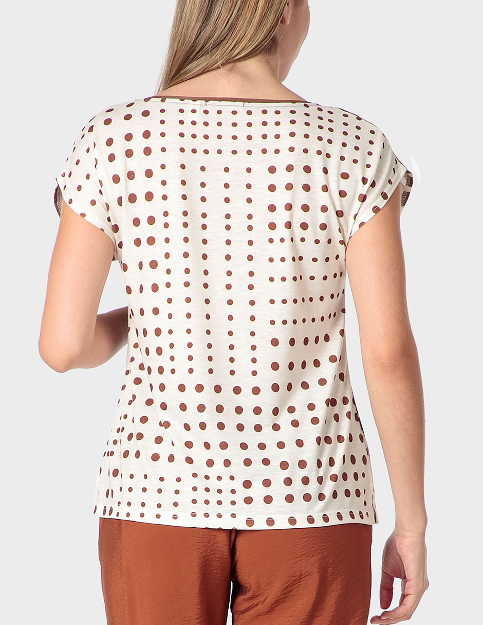Playera manga corta Punt Roma cuello redondo para mujer
