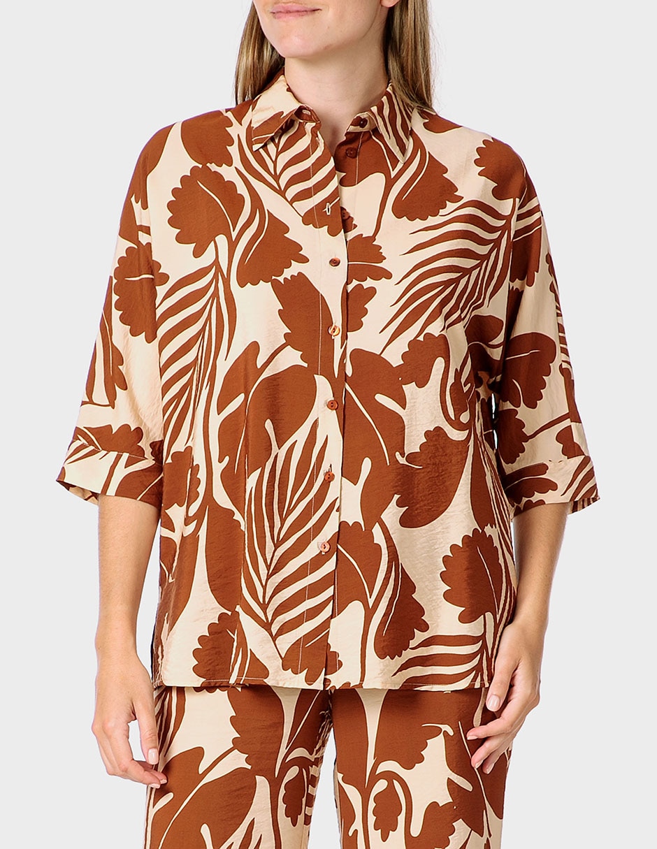 Blusa Punt Roma manga al codo para mujer