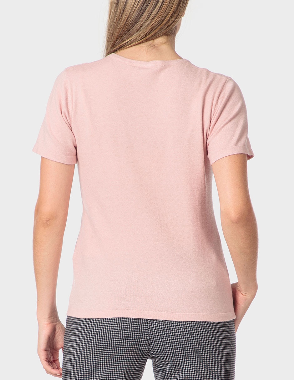 Playera manga corta Punt Roma cuello redondo para mujer