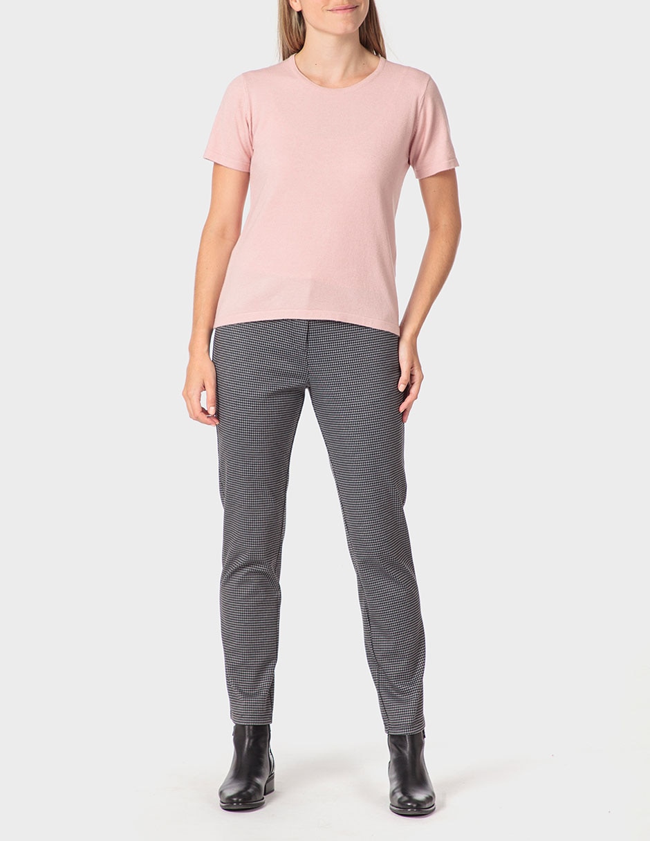 Playera manga corta Punt Roma cuello redondo para mujer