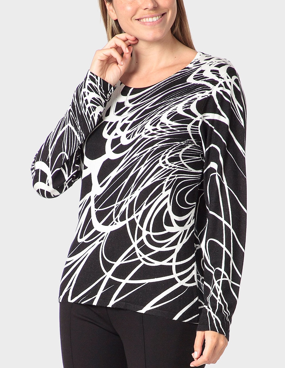 Suéter cuello redondo para mujer