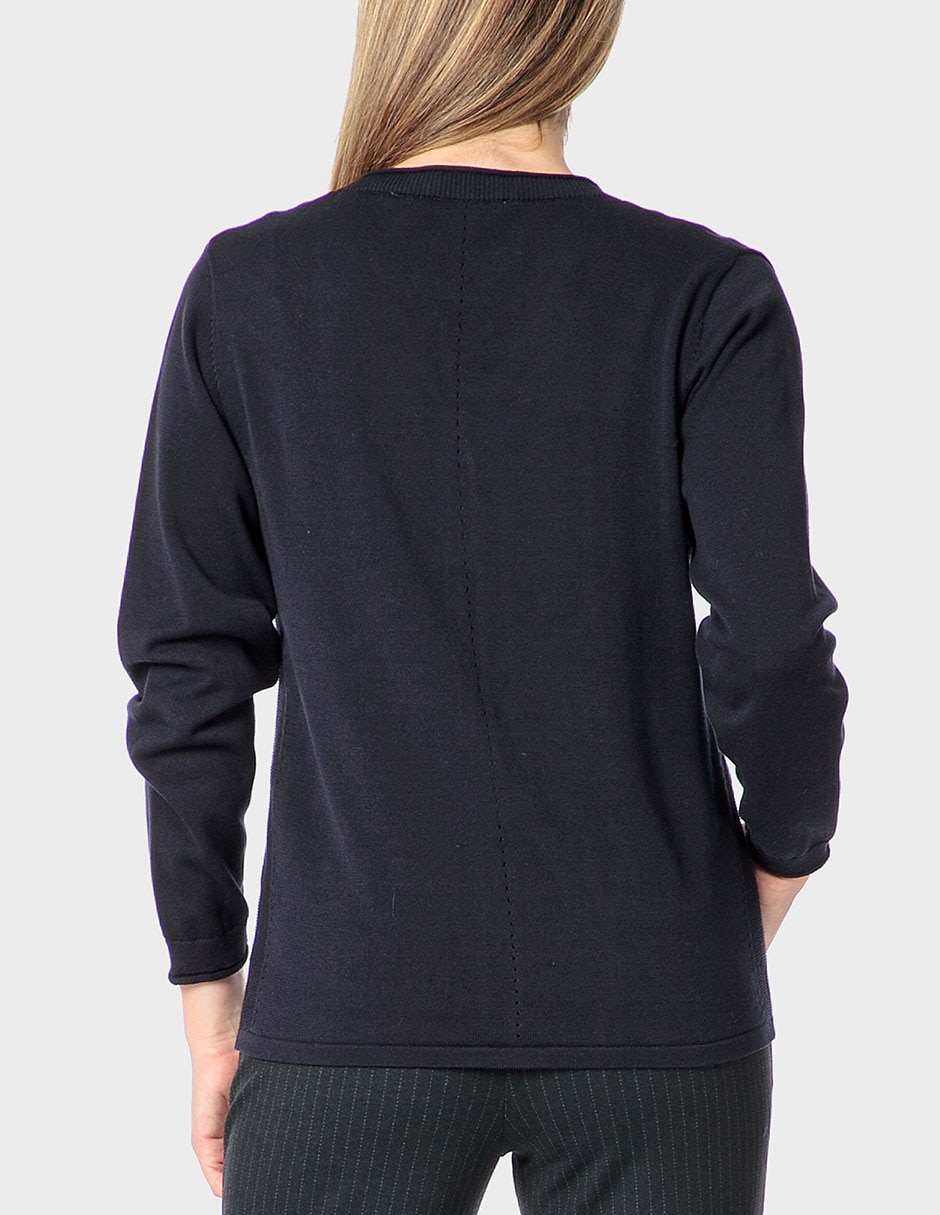 Suéter cuello v para mujer 4