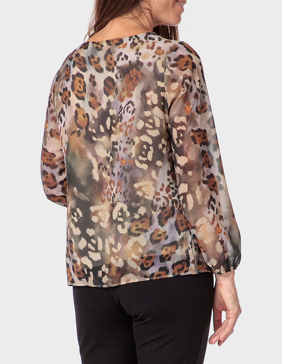 Blusa túnica Punt Roma manga 3/4 para mujer