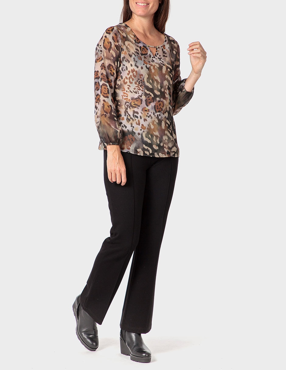 Blusa túnica Punt Roma manga 3/4 para mujer