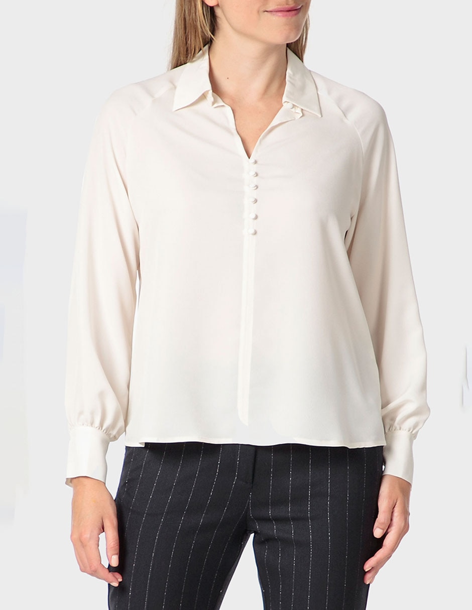 Blusa Punt Roma manga larga para mujer