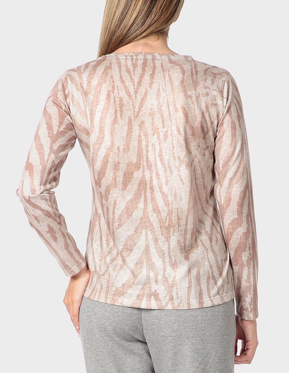 Playera manga larga cuello redondo mujer 3