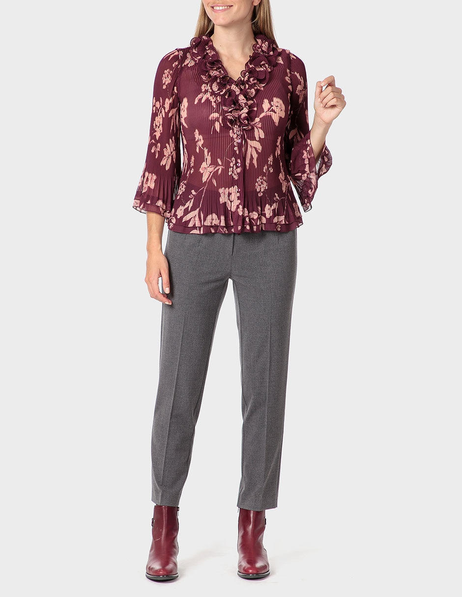 Pantalón de vestir slim para mujer