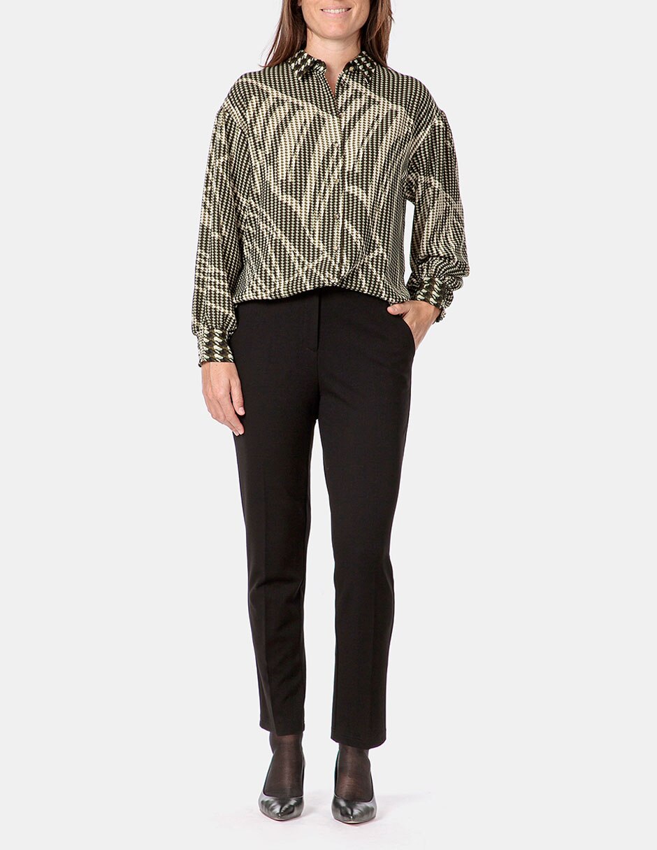 Pantalón de vestir Punt Roma slim para mujer