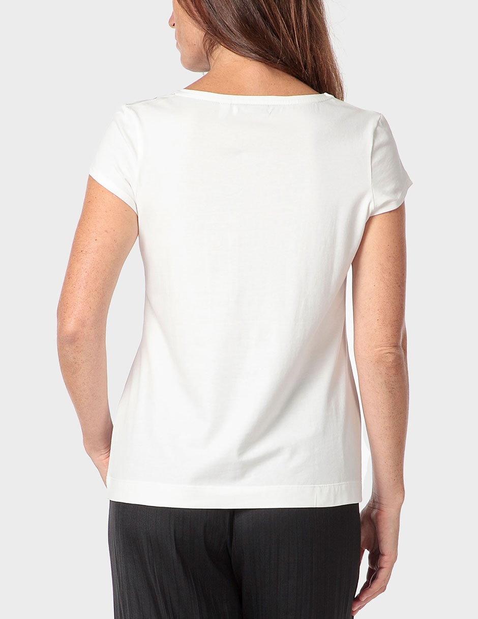Playera manga corta cuello redondo mujer