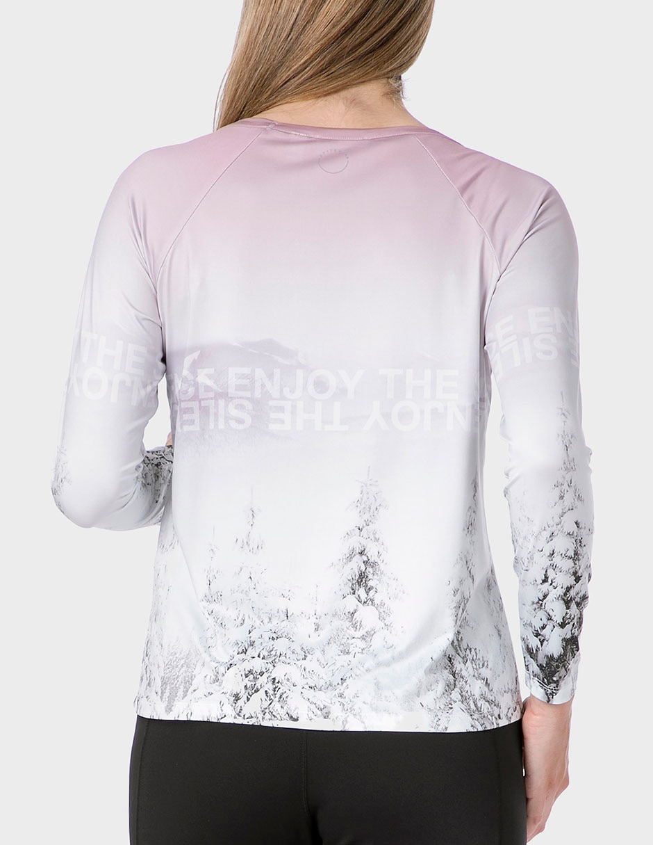 Playera manga larga cuello redondo para mujer 4