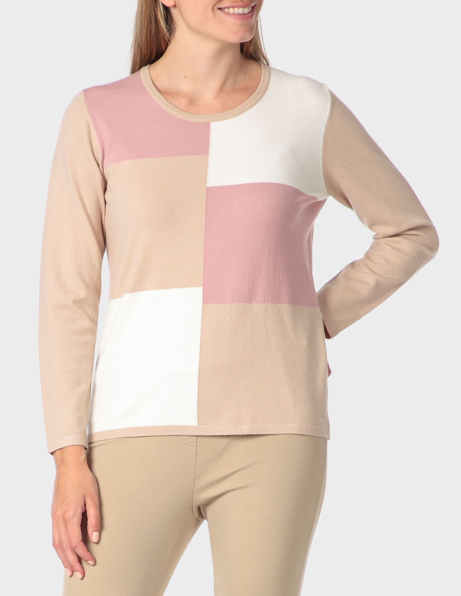 Suéter cuello redondo para mujer