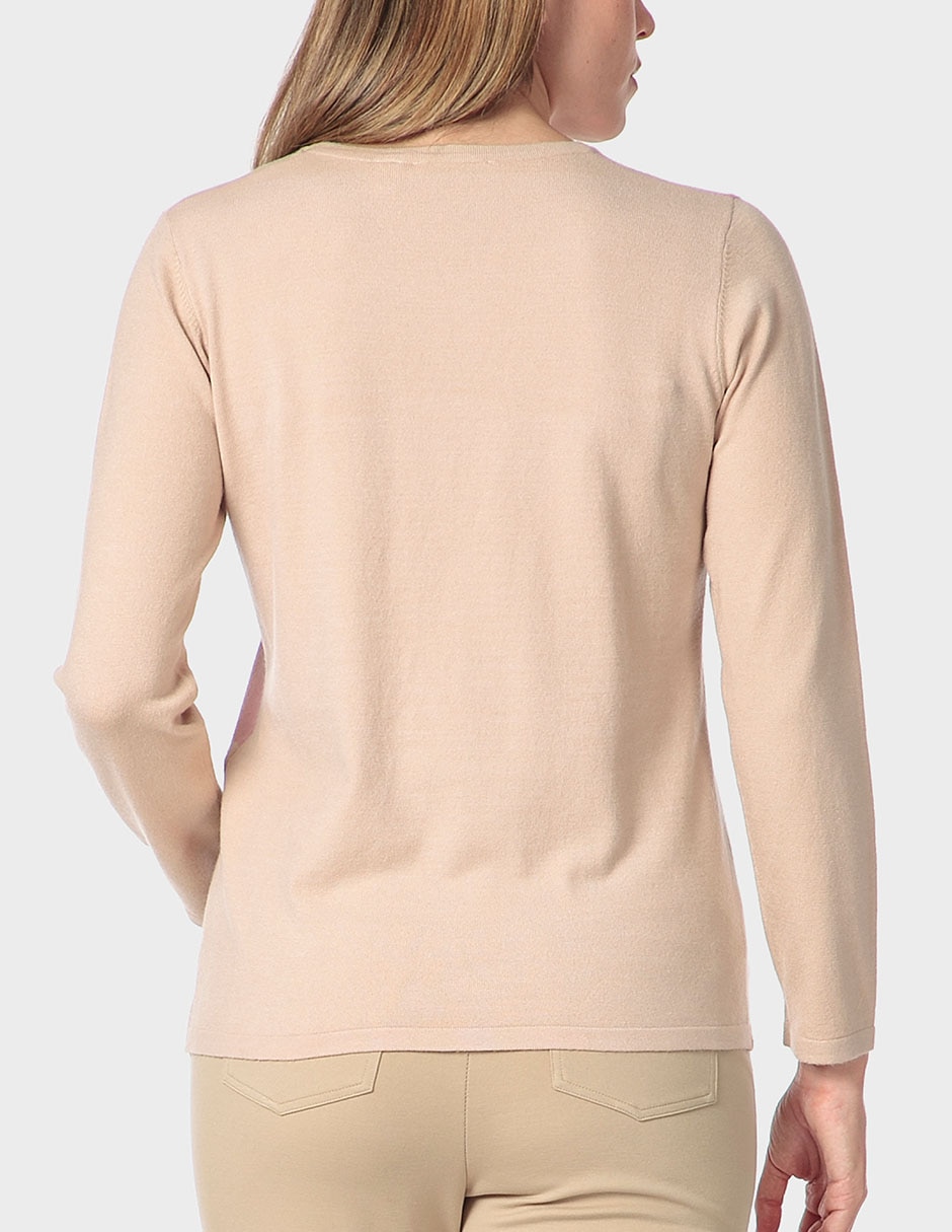 Suéter cuello redondo para mujer