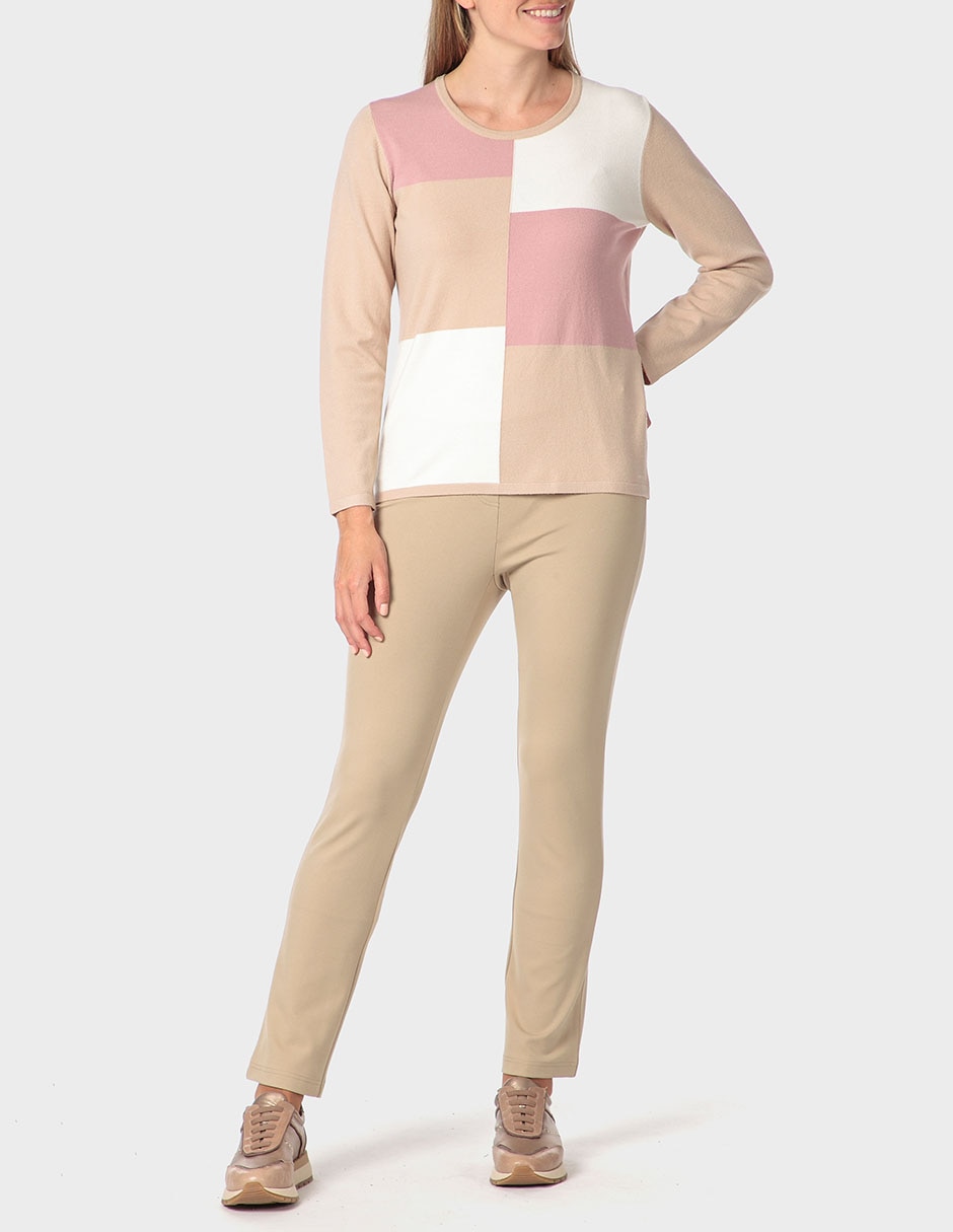 Suéter cuello redondo para mujer