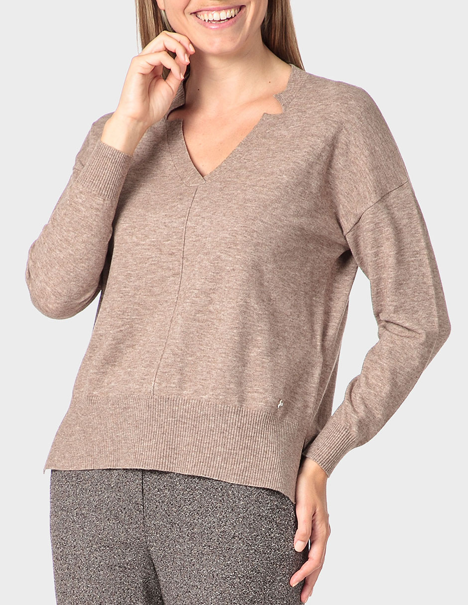 Suéter cuello v para mujer 1