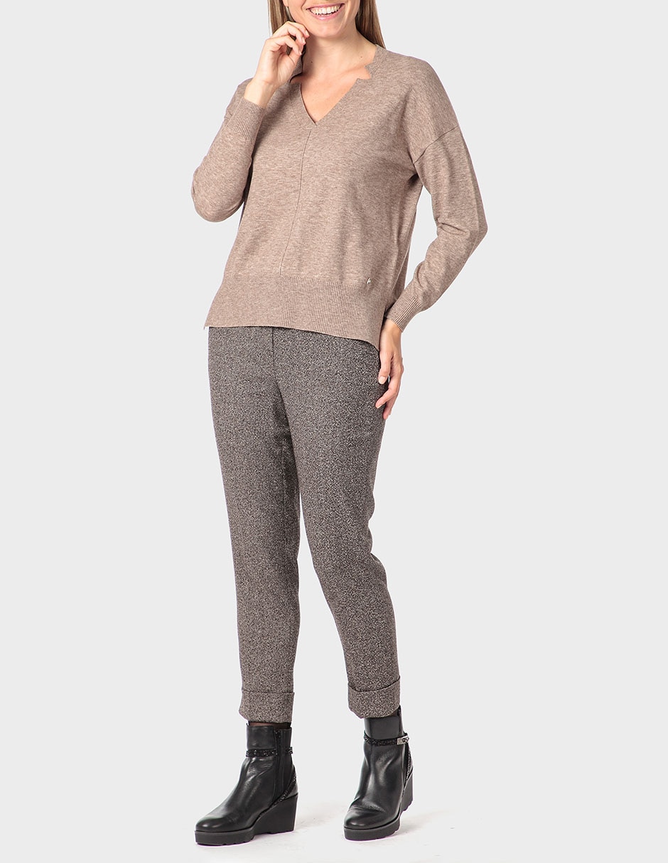 Suéter cuello v para mujer 5