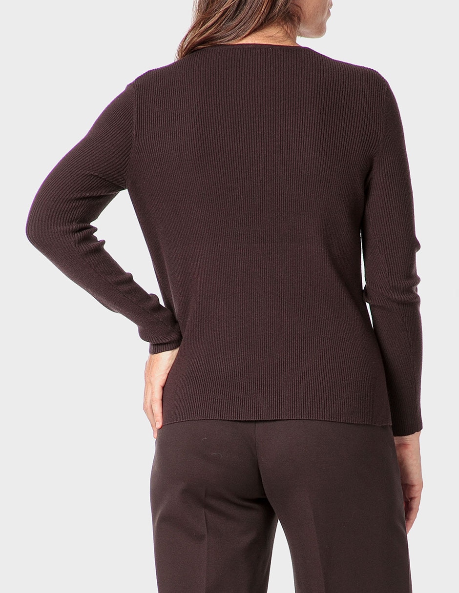 Suéter cuello v para mujer 4