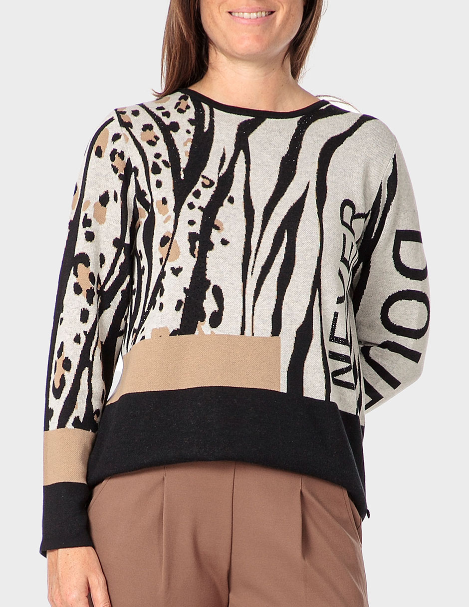 Suéter cuello redondo para mujer