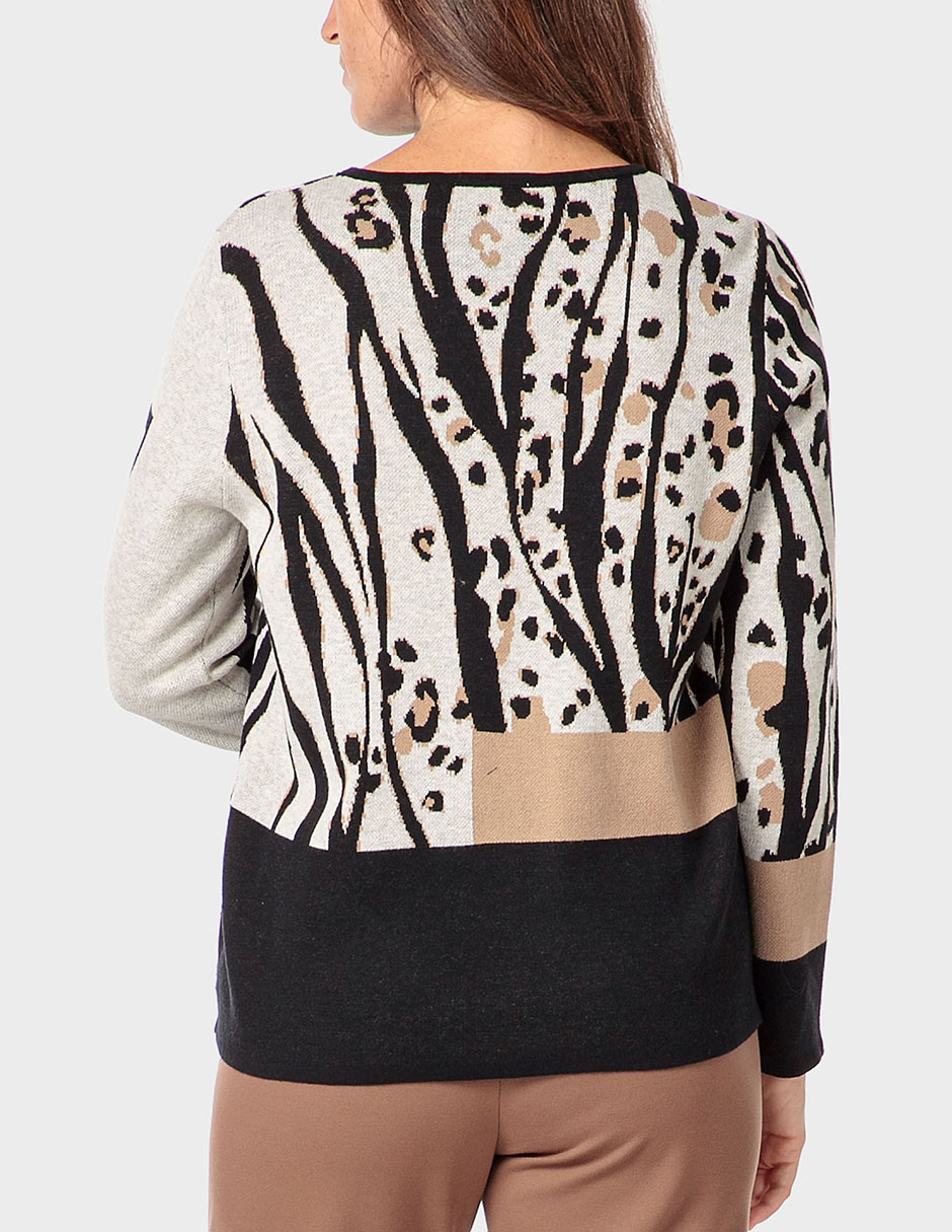 Suéter cuello redondo para mujer 2