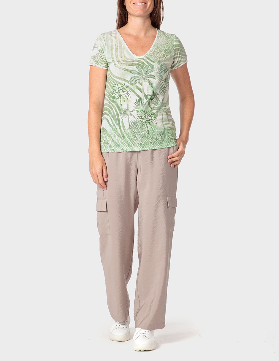 Pantalón cargo Punt Roma straight para mujer