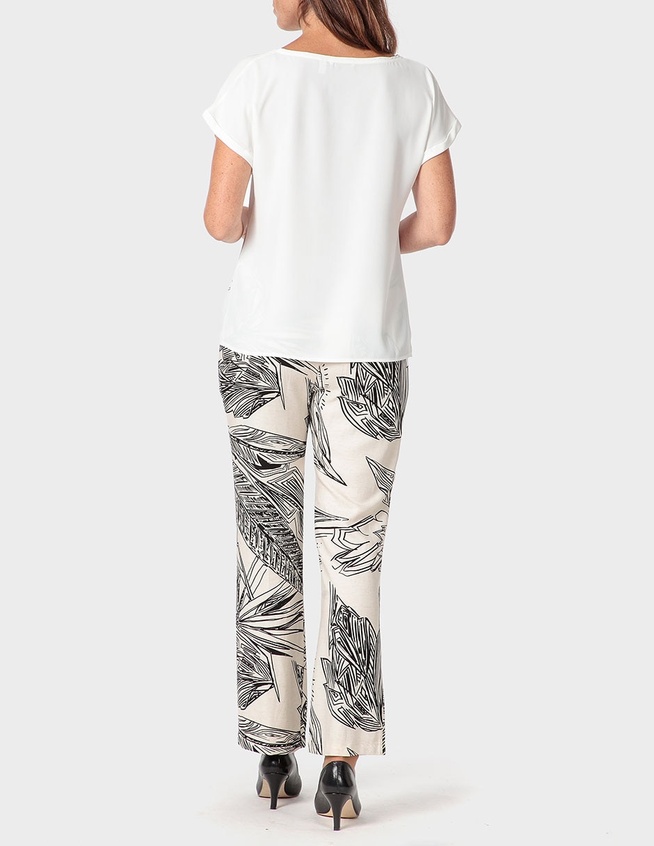 Pantalón Punt Roma straight para mujer